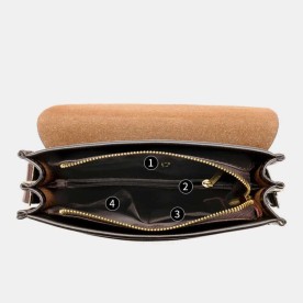 Men's Leather Crossbody Bag Messenger Bag Travel Work Business Satchel