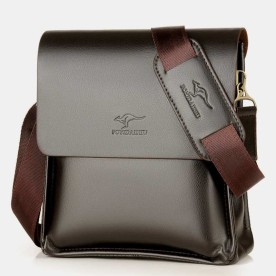 Men's Leather Crossbody Bag Messenger Bag Travel Work Business Satchel